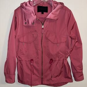 Coach Women’s Blossom Pink Hooded Sport Windbreaker Zip NWOT XS